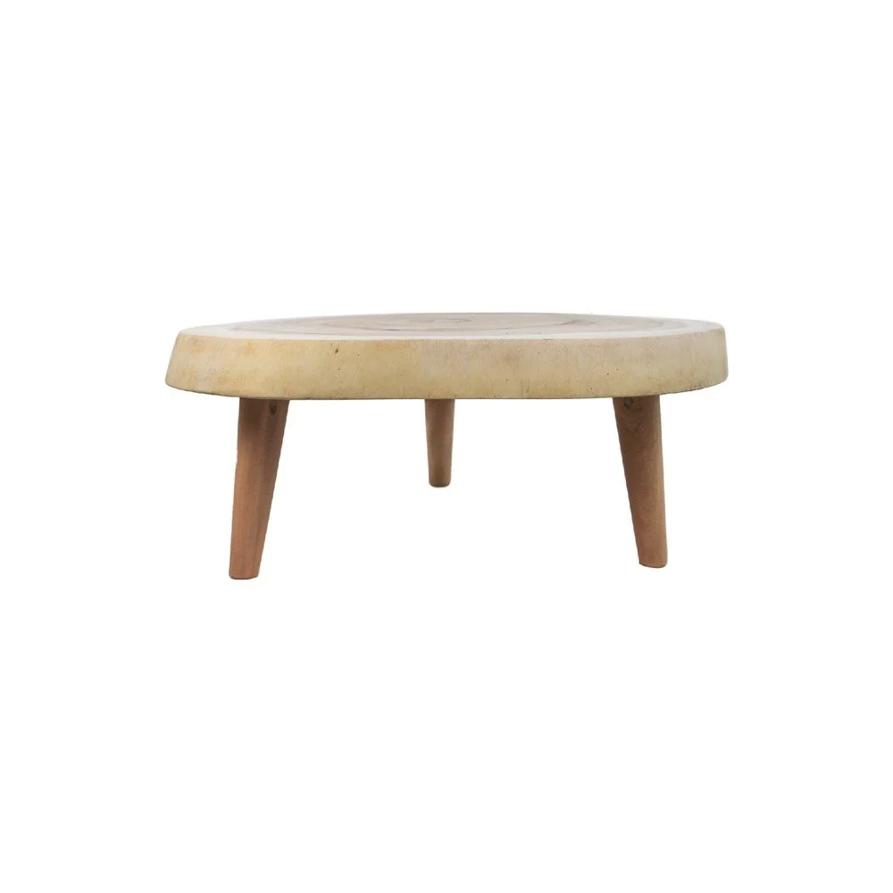 Odkládací stolek z neopracovaného dřeva munggur HMS collection Lowe, ⌀ 40 cm v:1253832