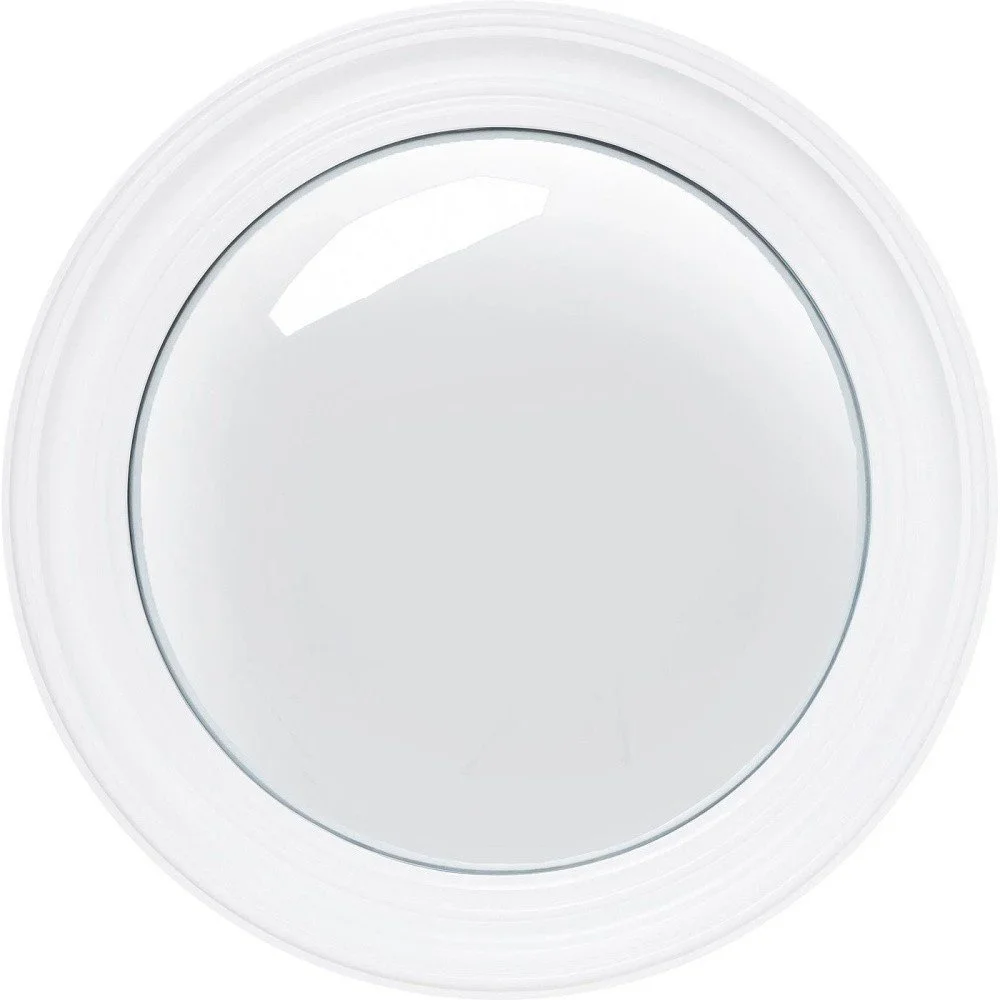 Bílé nástěnné zrcadlo Kare Design Convex, Ø 51 cm v:968836