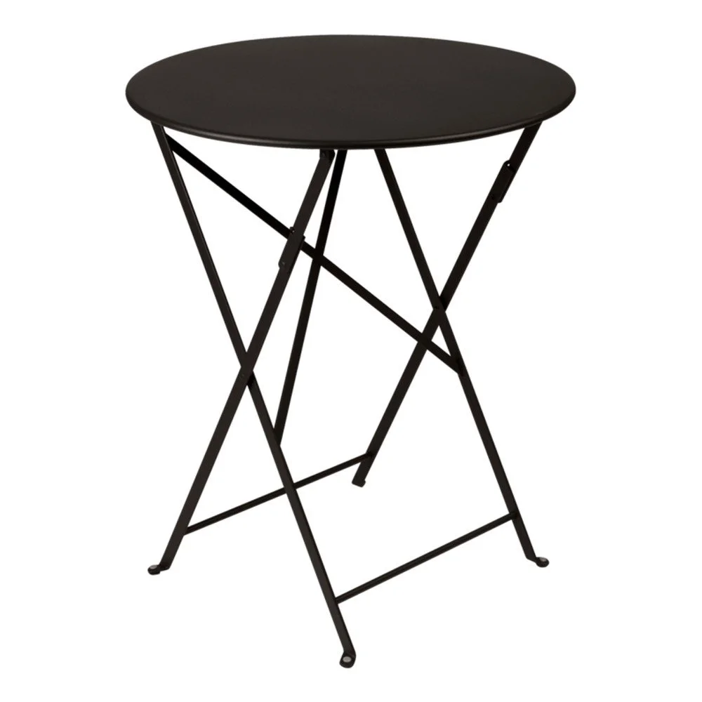 Černý zahradní stolek Fermob Bistro, ⌀ 60 cm v:1021720