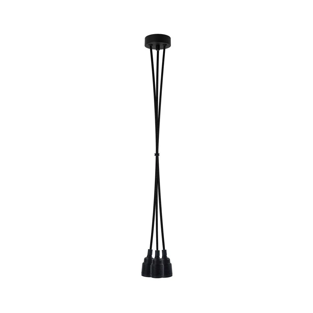 Černé závěsné svítidlo se 3 kabely Bulb Attack Seis Group v:778046