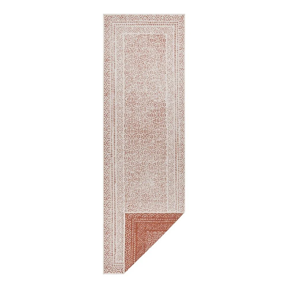 Oranžovo-bílý venkovní běhoun Ragami Berlin, 80 x 250 cm v:1380083