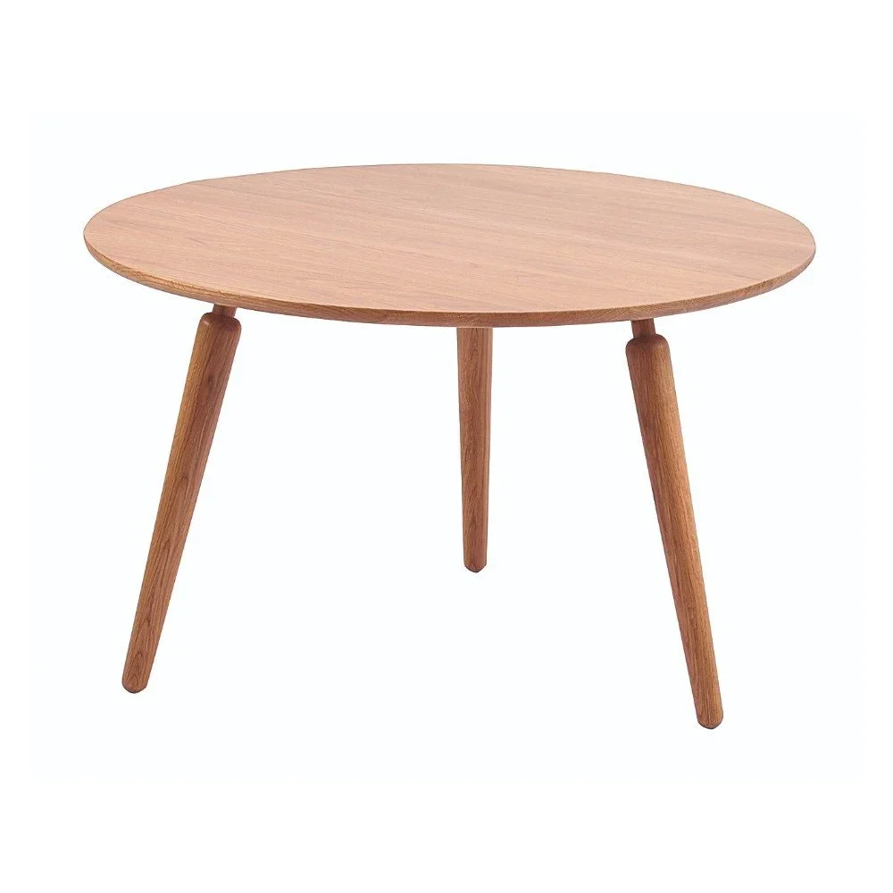 Přírodní konferenční stolek z dubového dřeva Folke Cappuccino, výška 50 cm x ∅ 80 cm v:1099686