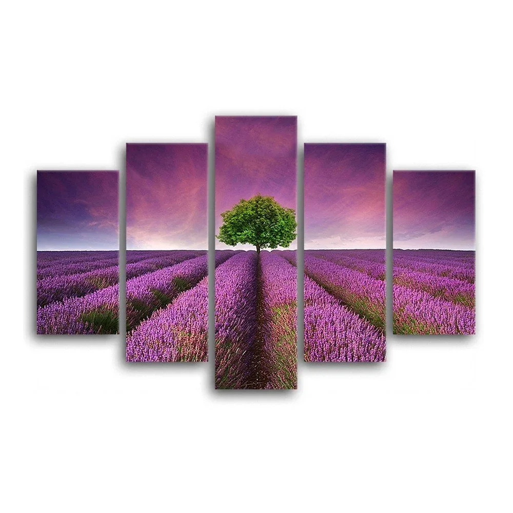 Vícedílný obraz Styler Canvas Lawenda Field, 100 x 150 cm v:1175792