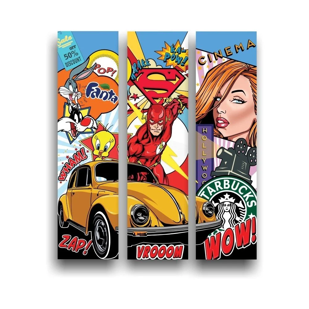 3dílný obraz na plátně Tomasucci Collage Pop Art v:847372