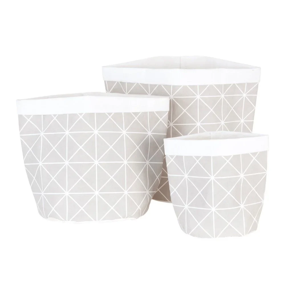 Sada 3 úložných pytlů Clayre & Eef Geometric v:740386