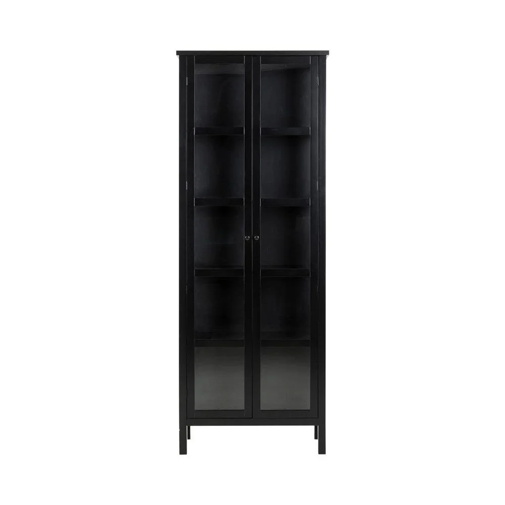 Černá vitrína Actona Eton, výška 210 cm v:1296274