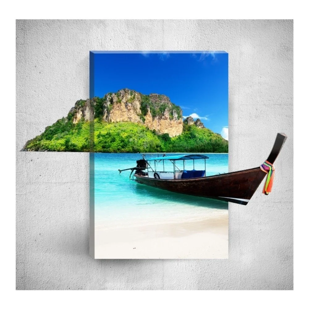Nástěnný 3D obraz Mosticx Tropical Boat, 40 x 60 cm v:1091082