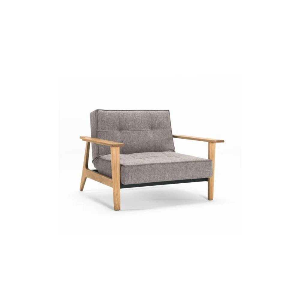 Šedé rozkládací křeslo Innovation Splitback Frej Mixed Dance Grey v:1152778