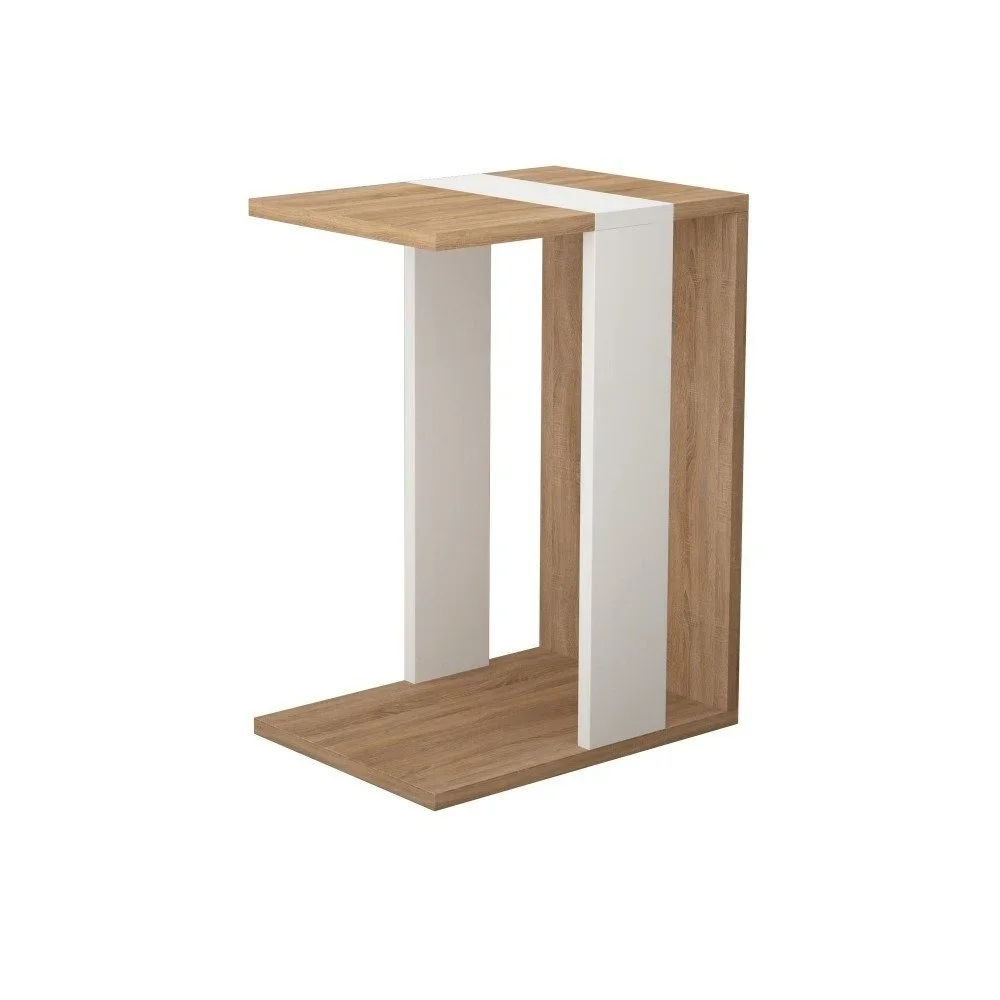 Bílo-hnědý příruční stolek Zenni Sonomo White v:1246112