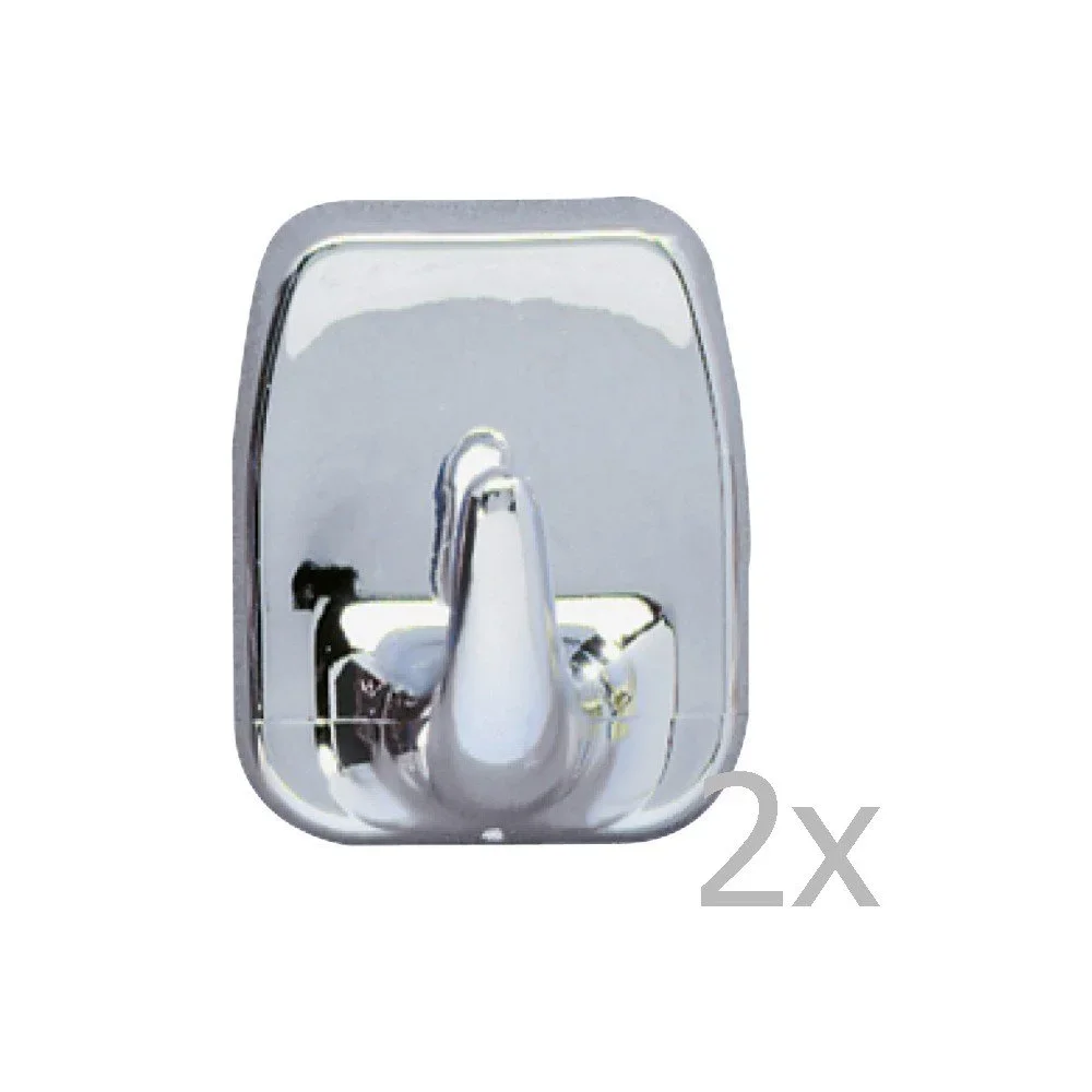 Sada 2 nástěnných háčků Wenko Universal Hooks Chrome v:1312990