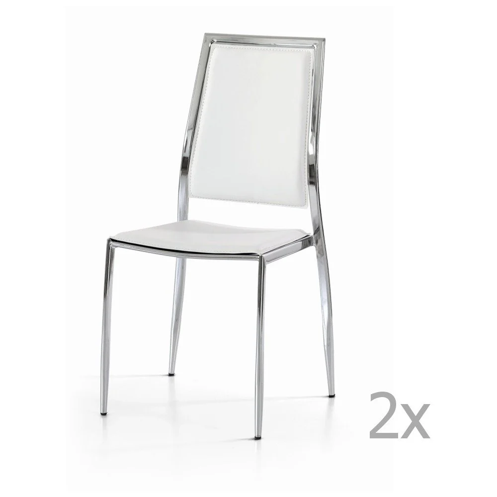 Sada 2 bílých jídelních židlí Castagnetti Frame v:856972