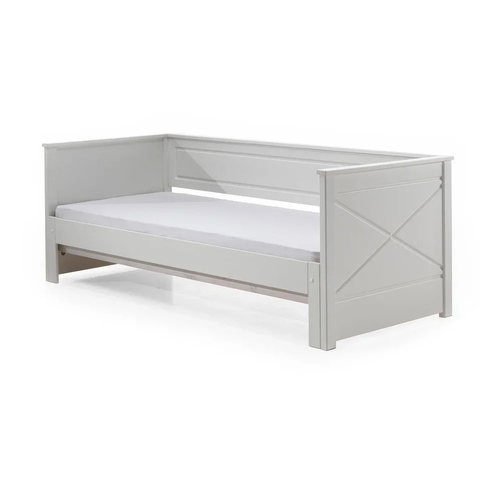 Bílá dětská postel s výsuvným lůžkem 180×200/90×200 cm PINO – Vipack v:1434031