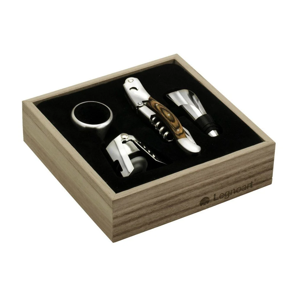 Set 4 vinných potřeb Legnoart Connoisseur v:699632