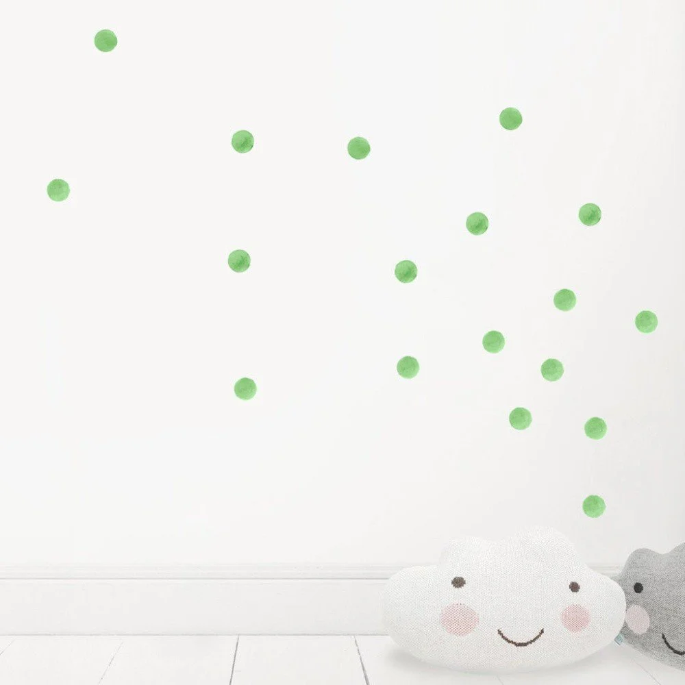 Zelené nástěnné znovu snímatelné samolepky Chocovenyl Dots v:1042998