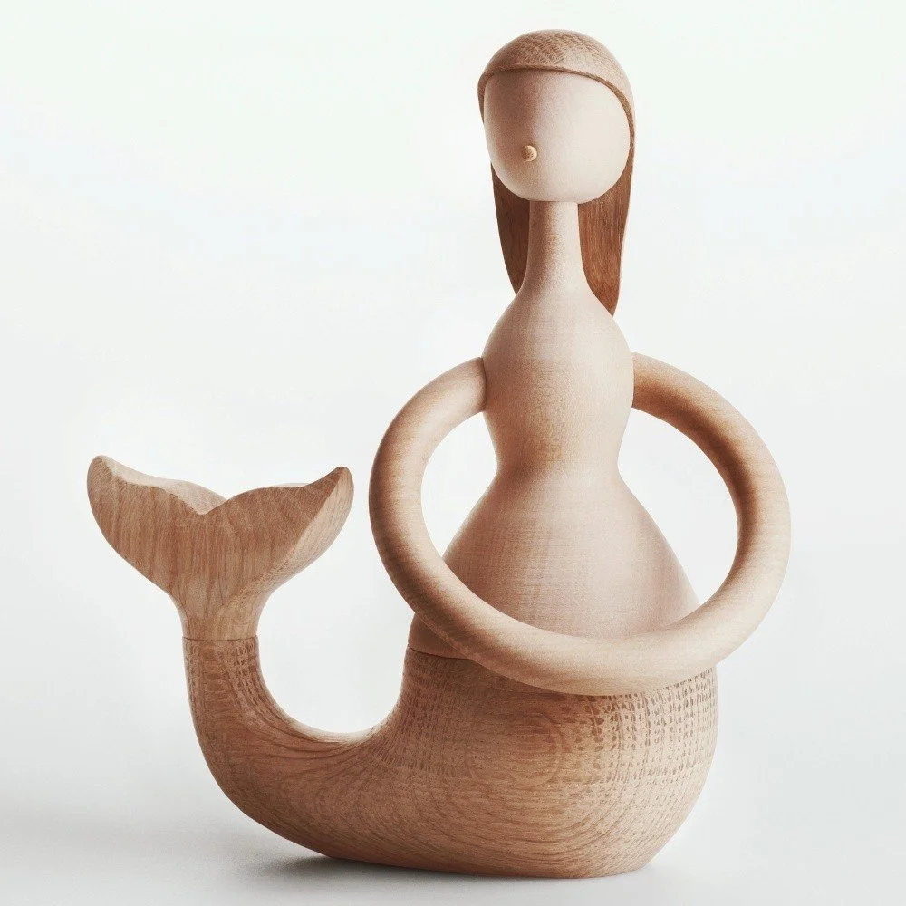 Dekorace z bukového dřeva Architectmade Mermaid v:932316