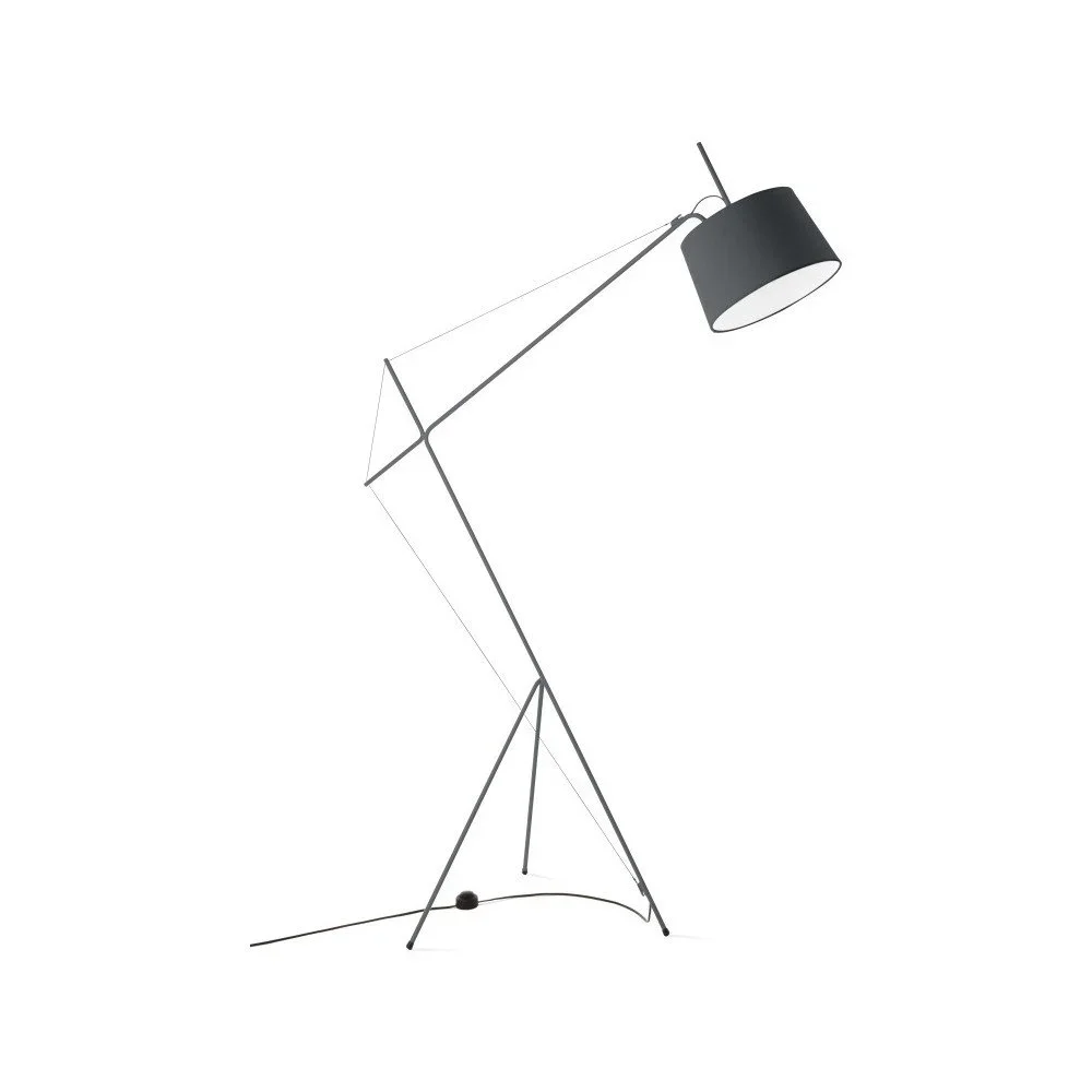 Tmavě šedá stojací lampa HARTÔ Elisabeth v:757670