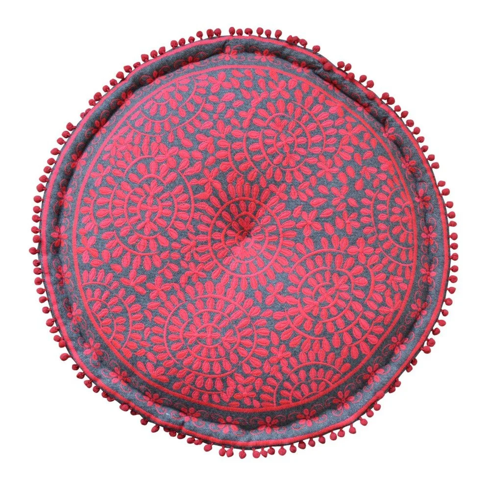 Korálově červený puf Bombay Duck Nomad Coral and Grey v:776626