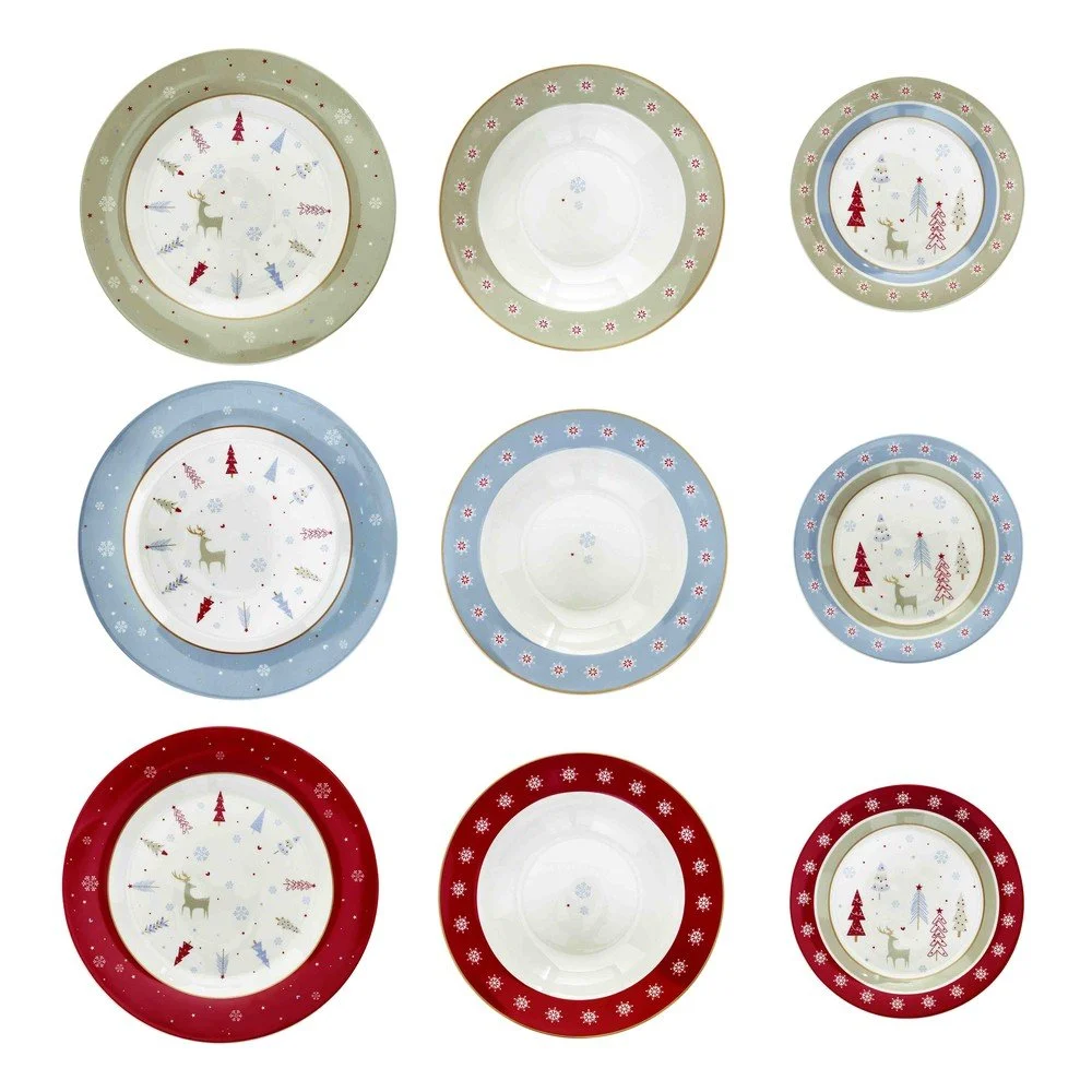18dílná porcelánová sada nádobí s vánočním motivem Brandani Fiocco v:1391971