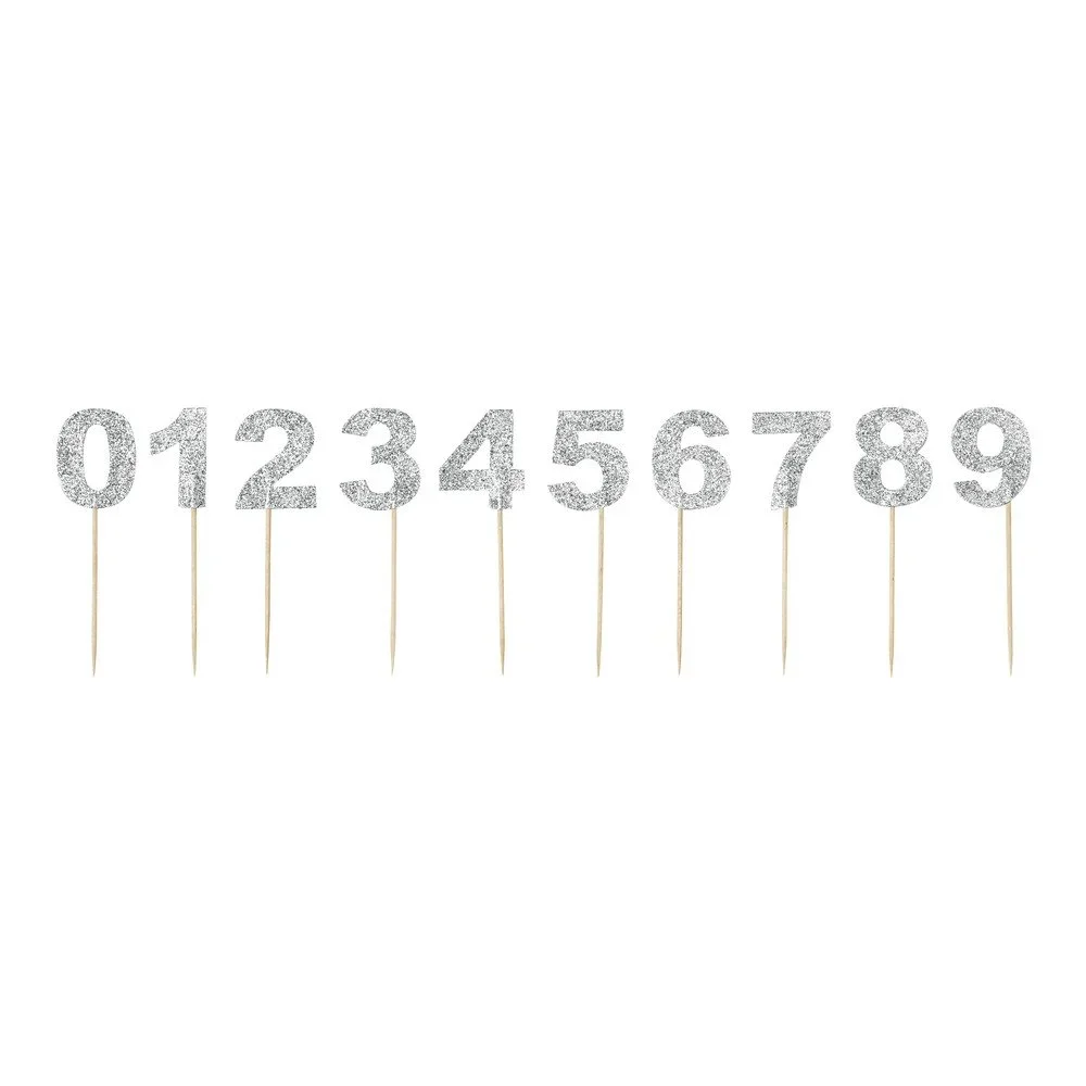 Sada 10 zapichovacích dekorací na dort Miss Étoile Numbers v:1275636