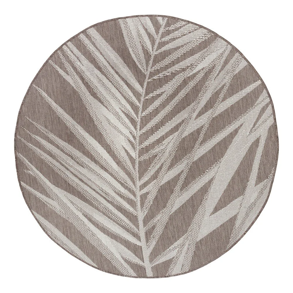 Hnědo-béžový venkovní koberec NORTHRUGS Palm, ø 160 cm v:1425067