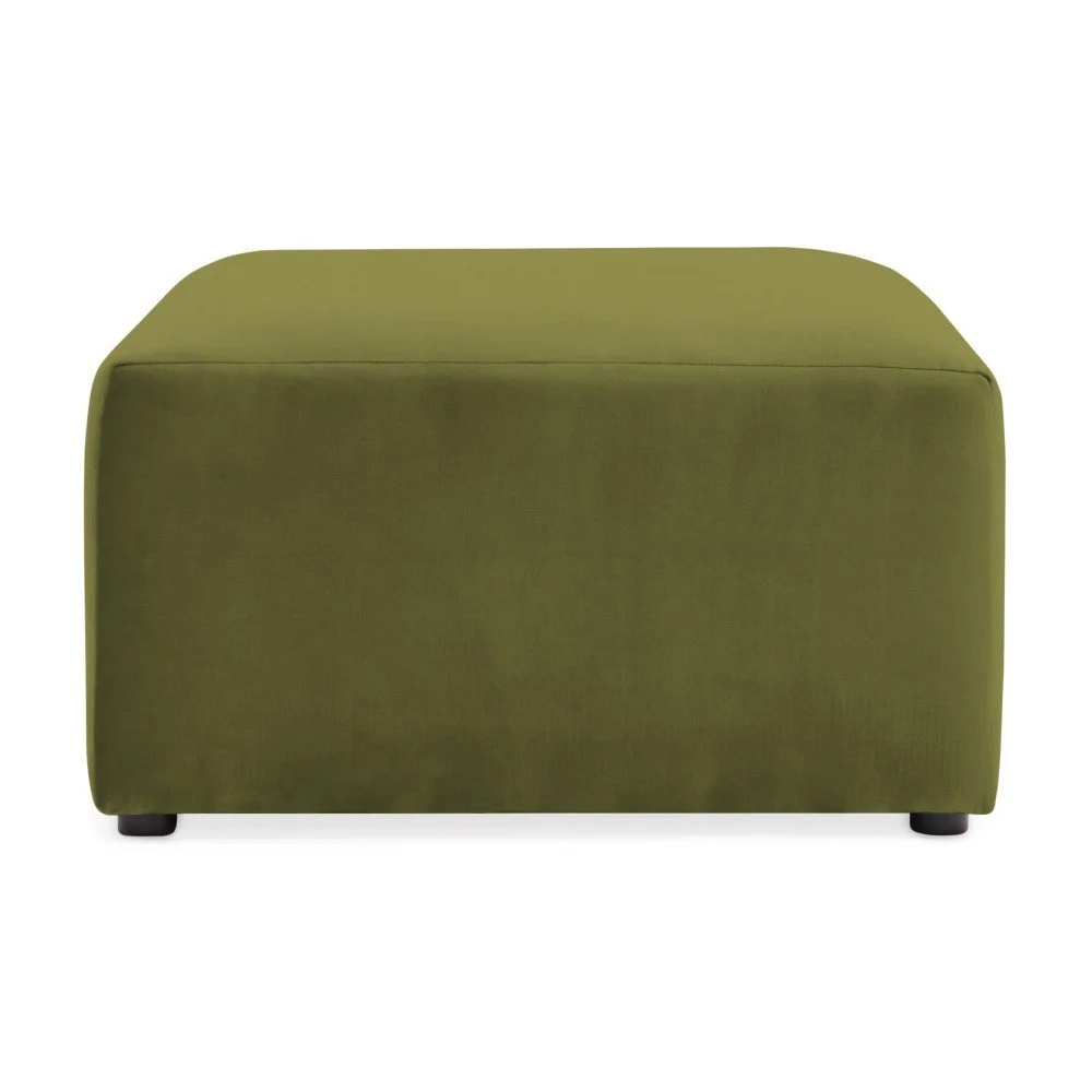 Olivově zelená podnožka Vivonita Velvet Cube v:953526