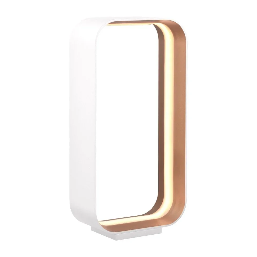 Bílá LED stolní lampa s hlasovým ovládáním/s ovládáním pomocí mobilní aplikace s kovovým stínidlem Cizione – CINQUE v:1615454