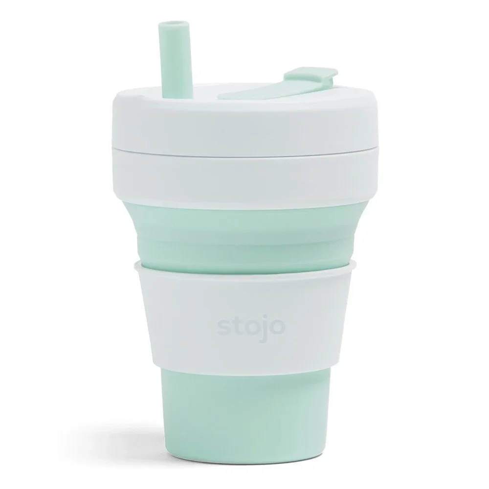 Bílo-zelený skládací cestovní hrnek Stojo Biggie Mint, 470 ml v:1341317 Bílo-zelený skládací cestovní hrnek Stojo Biggie Mint, 470 ml v:1341317