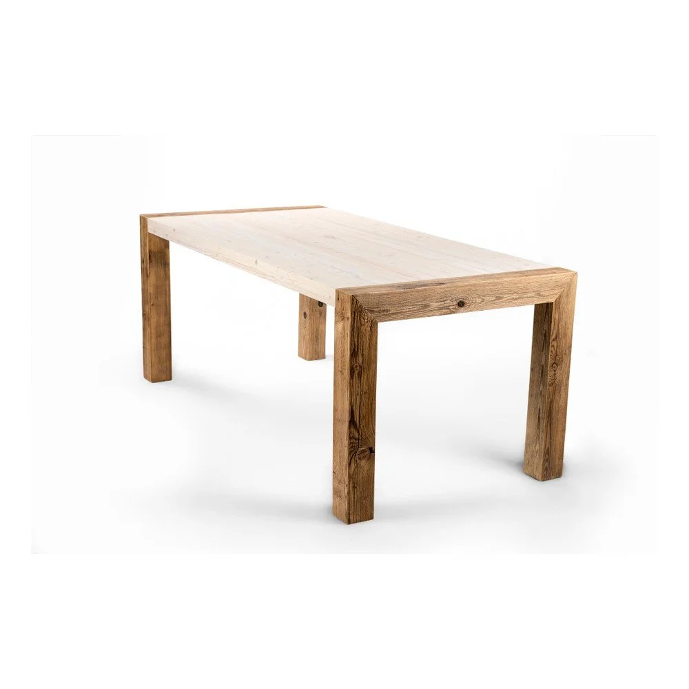 Dřevěný jídelní stůl se světlou deskou Antique Wood, délka 180 cm v:901314