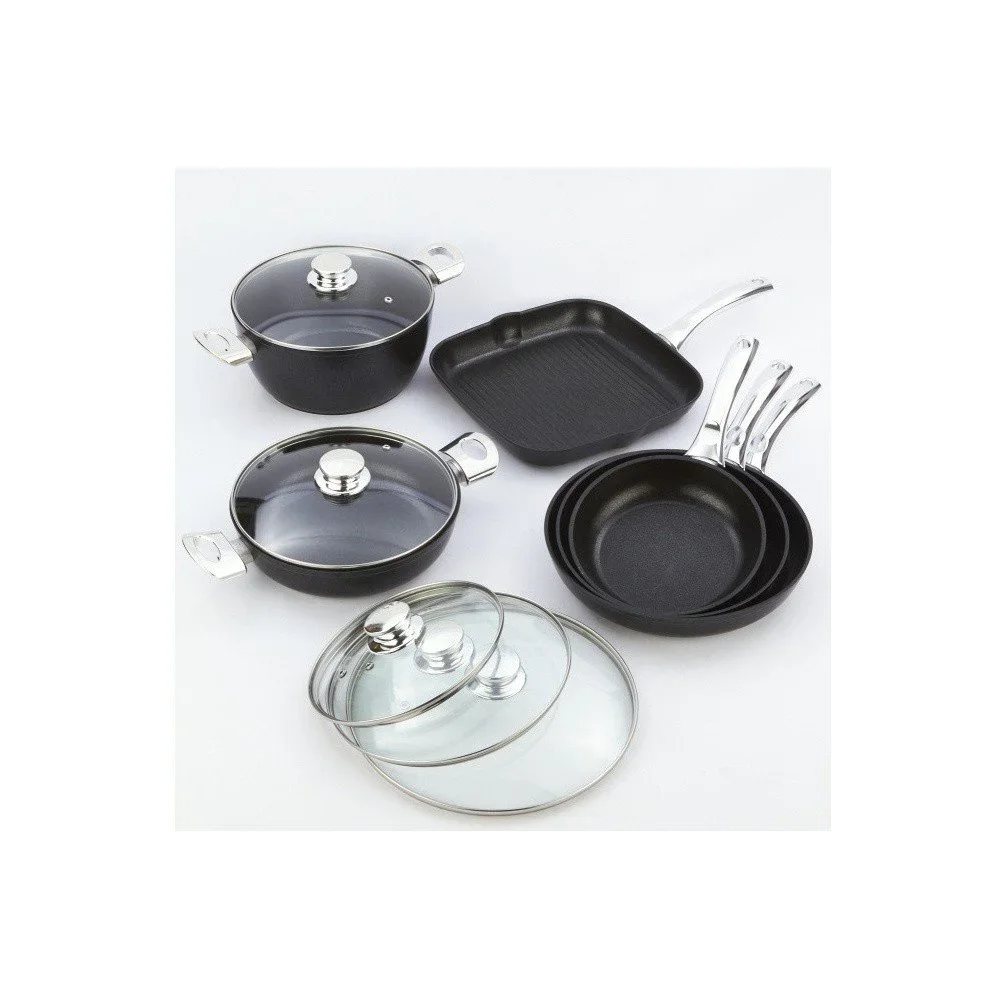 10dílný set nádobí s nerezovou rukojetí Bisetti Black Diamond v:756648