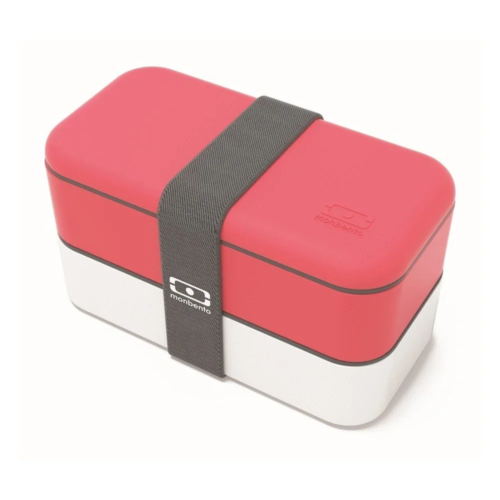 Červeno-bílý obědový box Monbento Original v:915436