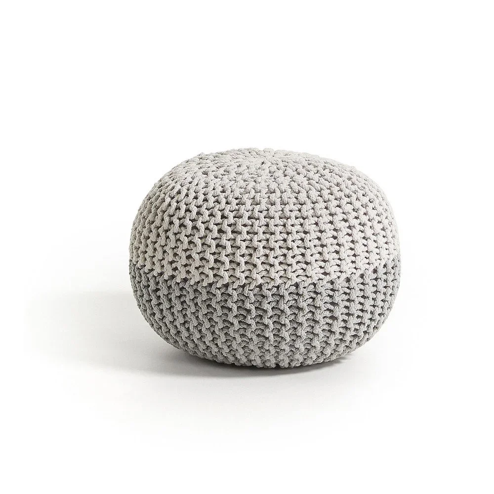Šedý sedací puf La Forma Arieh, Ø 50 cm v:956930