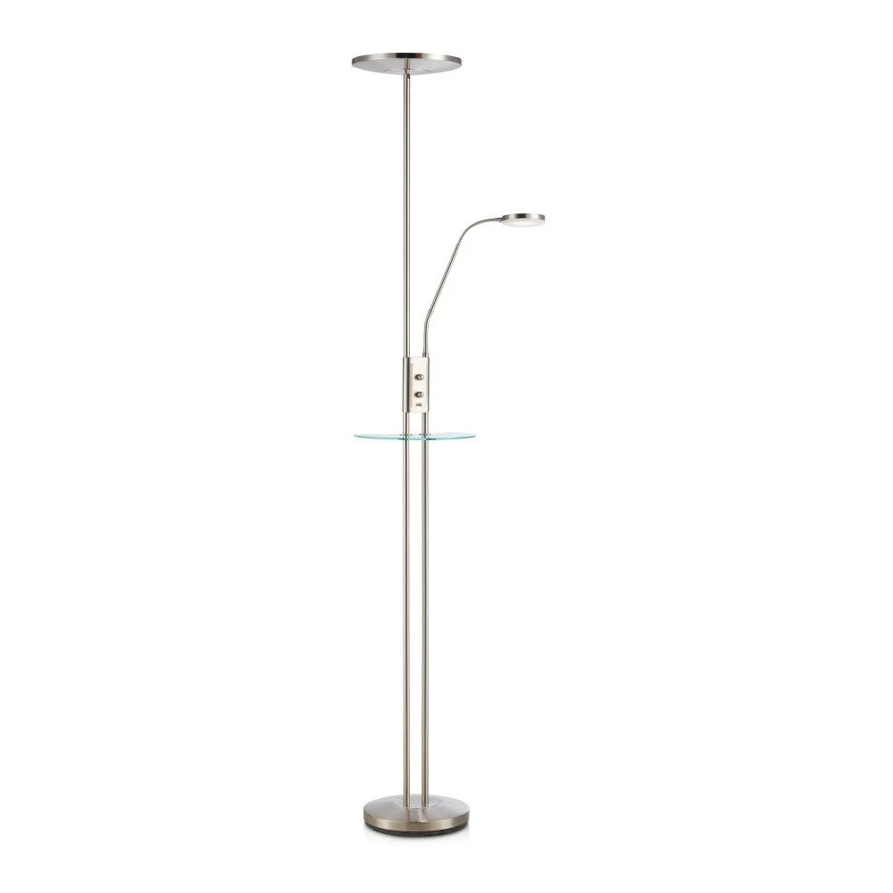 Volně stojící LED lampa ve stříbrné barvě Markslöjd Friend Uplight v:1221028