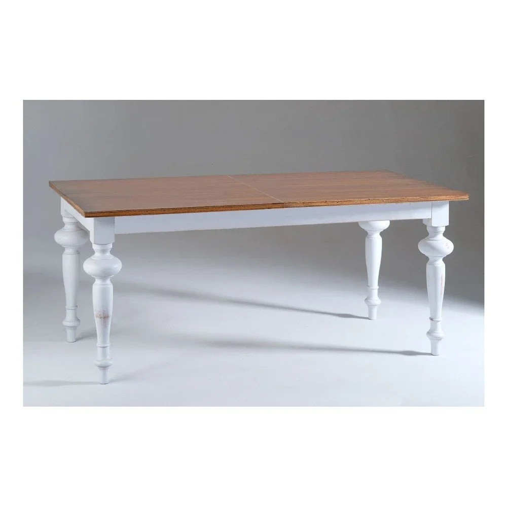 Bílý dřevěný rozkládací jídelní stůl Castagnetti Adeline, 180 x 90 cm v:847878