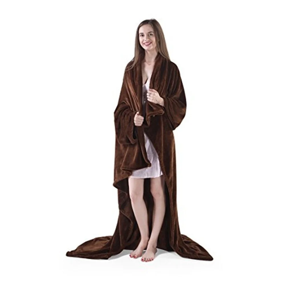 Hnědá televizní deka z mikrovlákna DecoKing Lazy, 200 x 170 cm v:922508