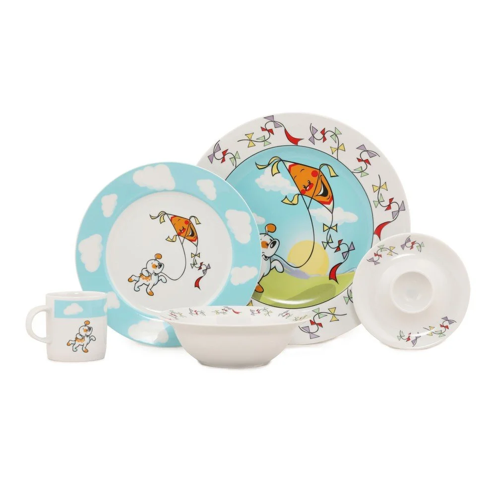 5dílný dětský porcelánový jídelní set Kütahya Porselen Puppy v:1405385 5dílný dětský porcelánový jídelní set Kütahya Porselen Puppy v:1405385