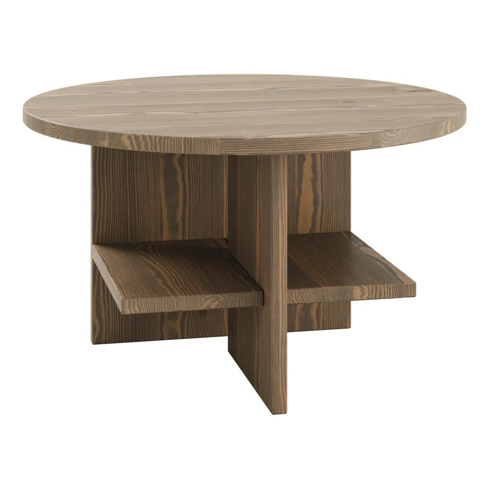 Hnědý kulatý konferenční stolek Rondure – Karup Design v:1535110