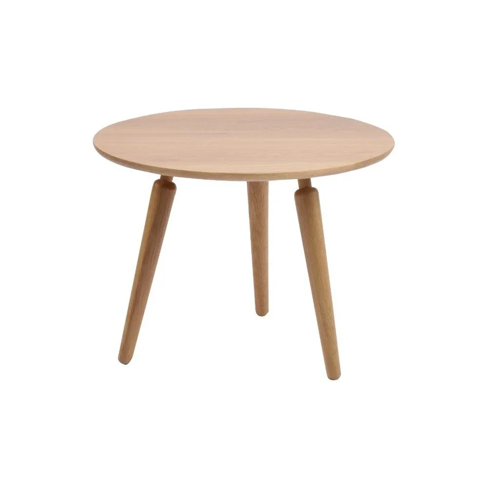 Přírodní konferenční stolek z dubového dřeva Folke Cappuccino, výška 45 cm x ∅ 60 cm v:1099692