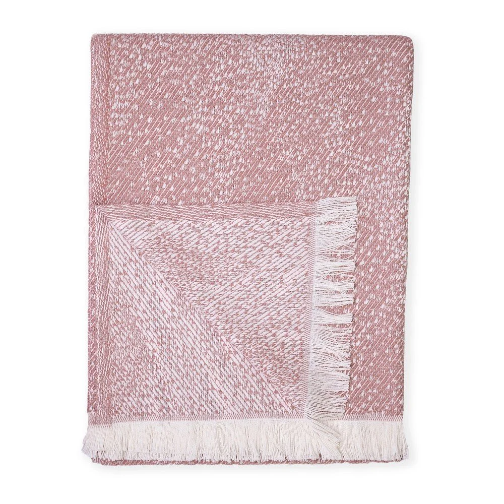 Růžový pléd s podílem bavlny Euromant Dotty Diamond, 140 x 180 cm v:1389797