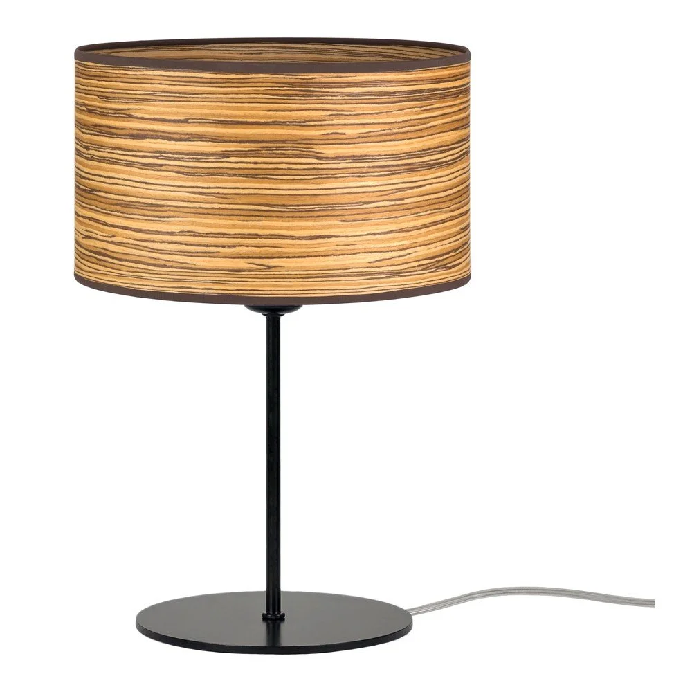 Hnědá stolní lampa z dřevěné dýhy Sotto Luce Ocho S, ⌀ 25 cm v:1379047