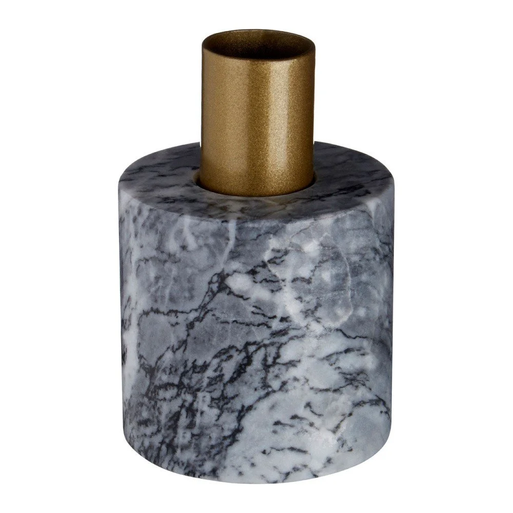 Šedý mramorový svícen Premier Housewares Lamonte, výška 7 cm v:1056416