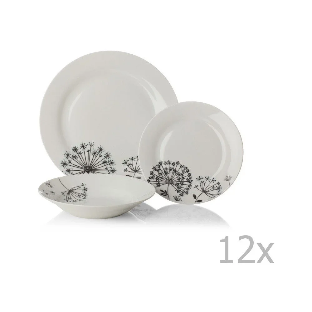 12dílná porcelánová sada nádobí Sabichi Dandelion v:689804