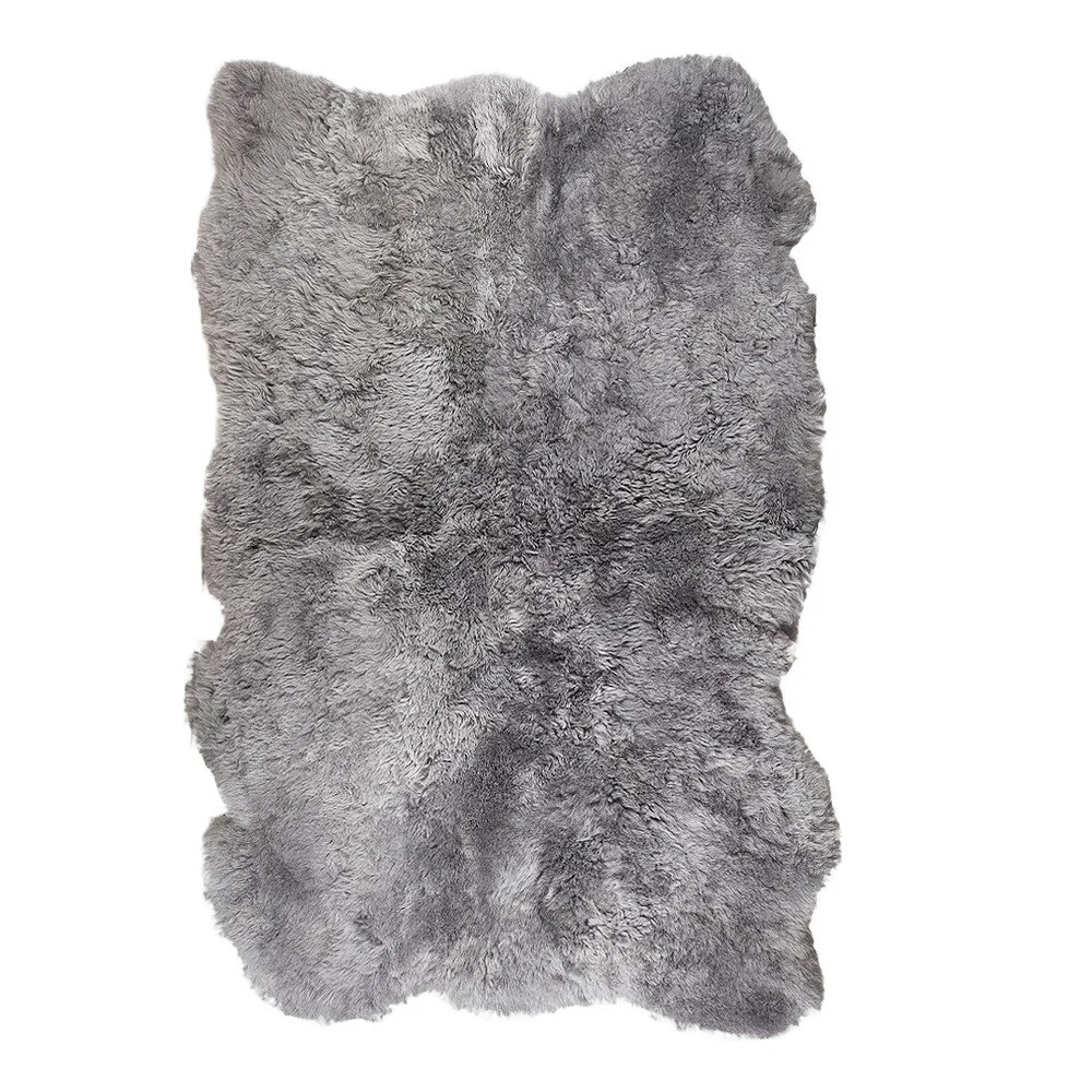 Šedý kožešinový koberec s krátkým chlupem Arctic Fur Darte, 170 x 110 cm v:921808