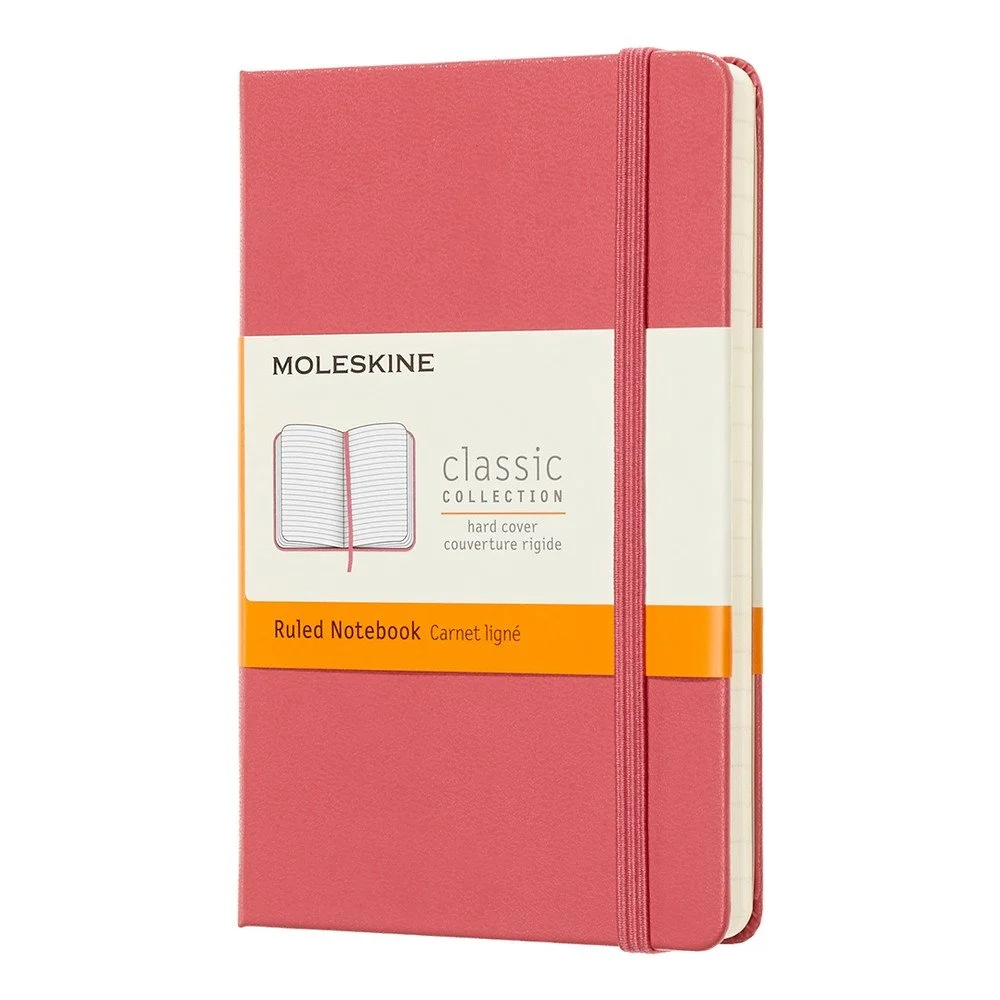 Růžový linkovaný zápisník v pevné vazbě Moleskine Daisy, 192 stran v:1331646
