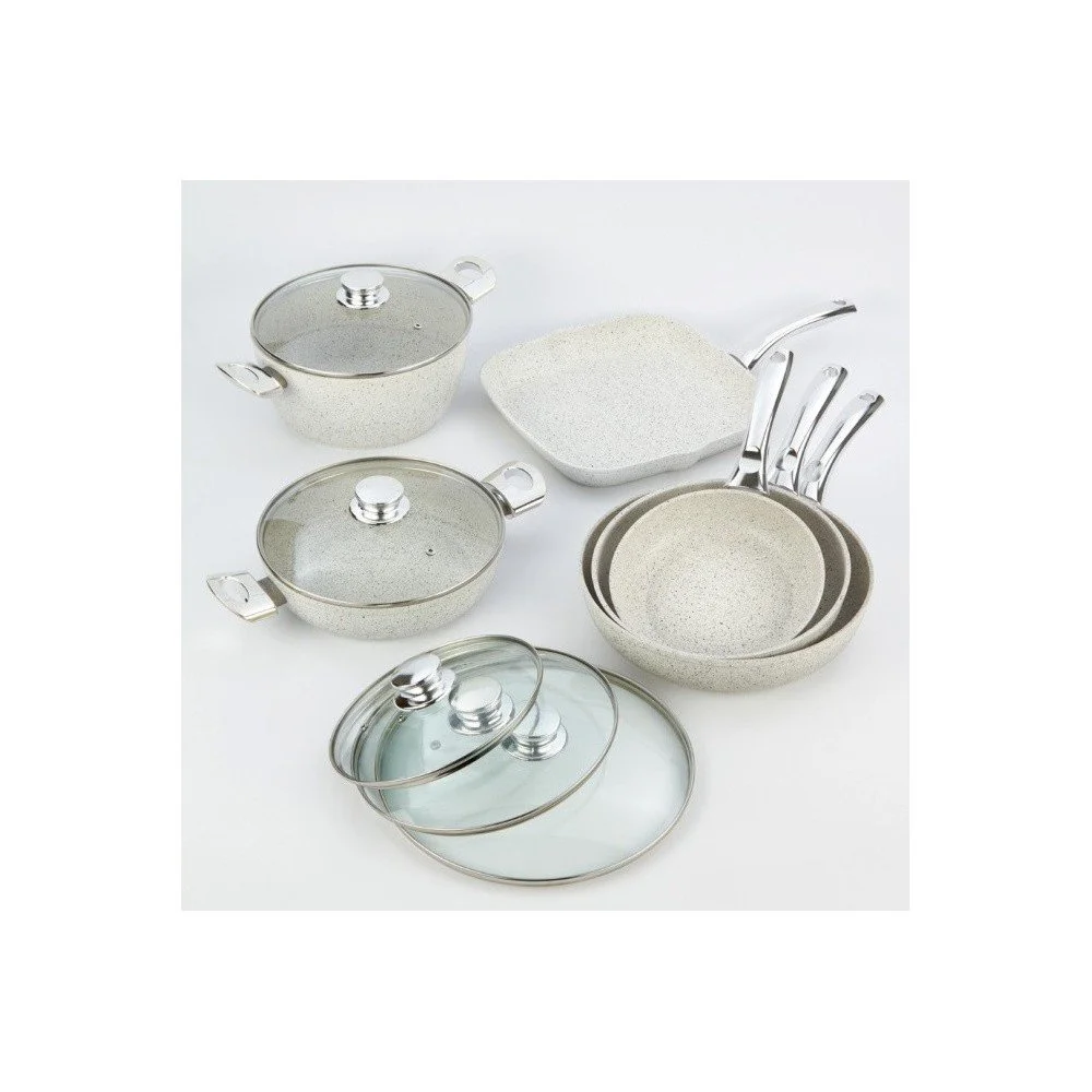 10dílný set nádobí Bisetti Stonewhite v:756596