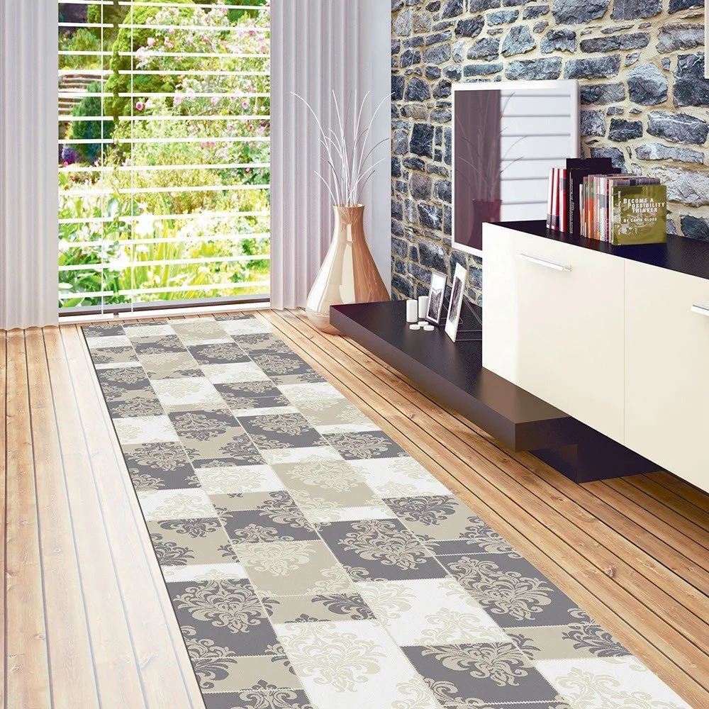 Hnědošedý běhoun Grey Ornament, 150 x 100 cm v:962118