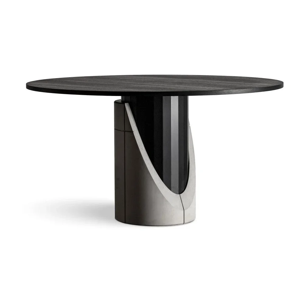 Kulatý jídelní stůl s deskou v dubovém dekoru 140x140 cm Sharp v:1507836