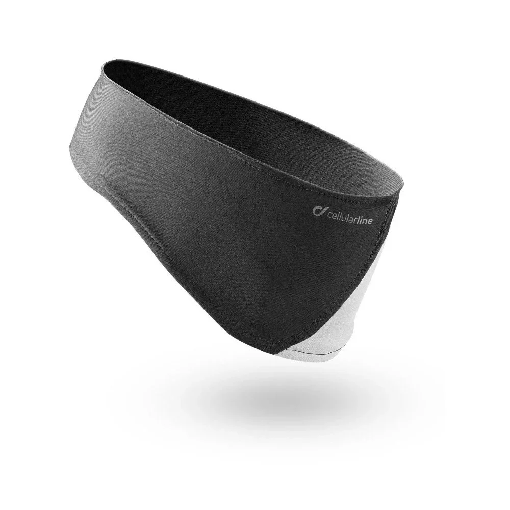 Černá sportovní čelenka s integrovanými stereo sluchátky CellularLine EARBAND v:708412