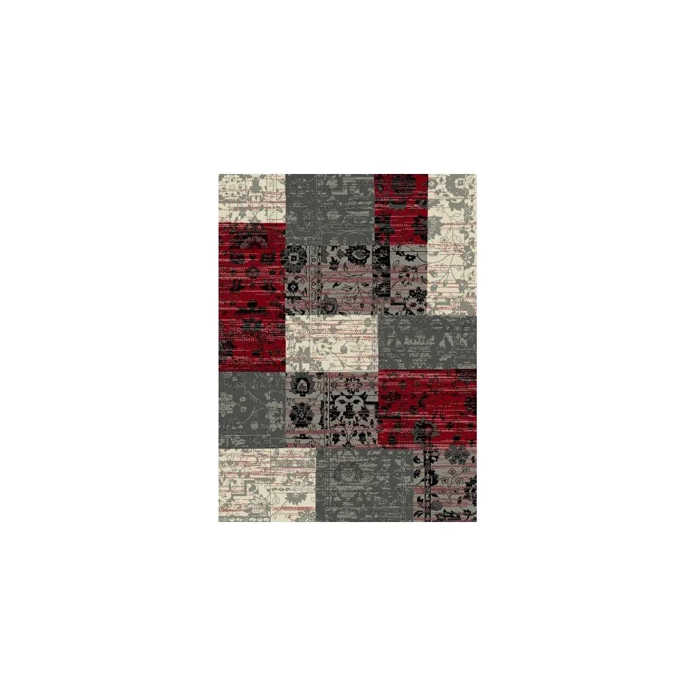 Šedo-červený koberec Hanse Home Prime Pile, 190 x 280 cm v:851726
