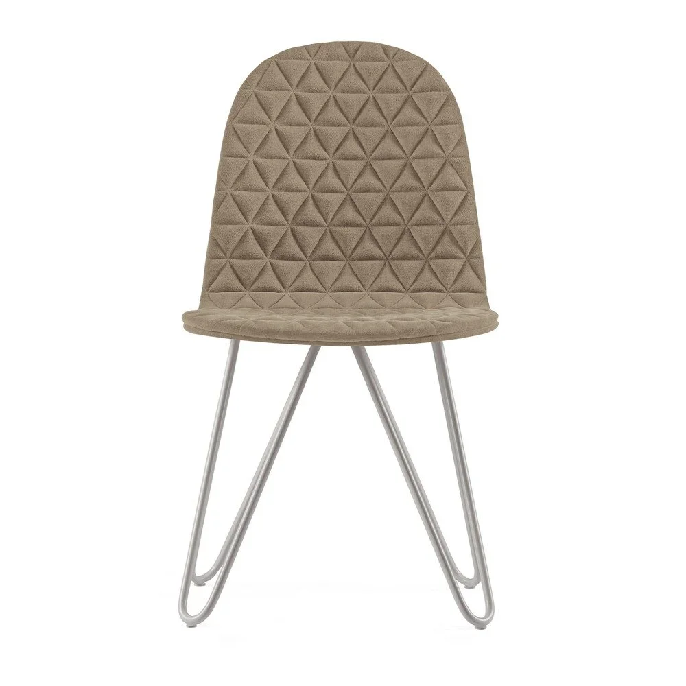 Béžová židle s kovovými nohami Iker Mannequin X Triangle v:746754
