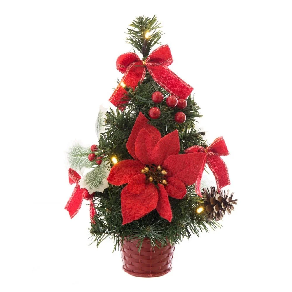 Červená dekorace Unimasa CHristmas Rose v:1158780